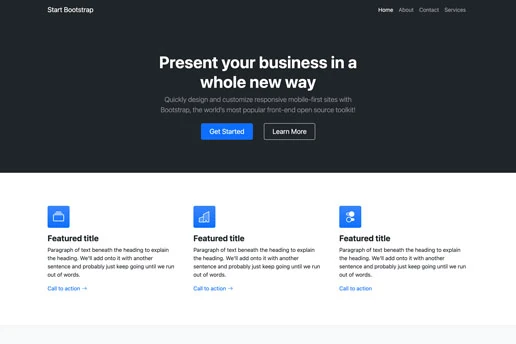 Sitio Web Estático para inicio de negocios.